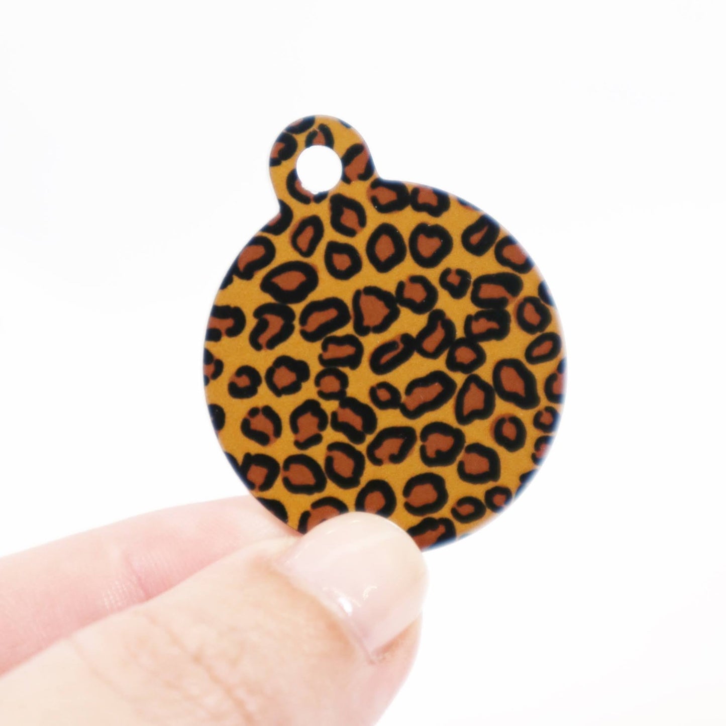 Colourful personalised dog ID tags - Round