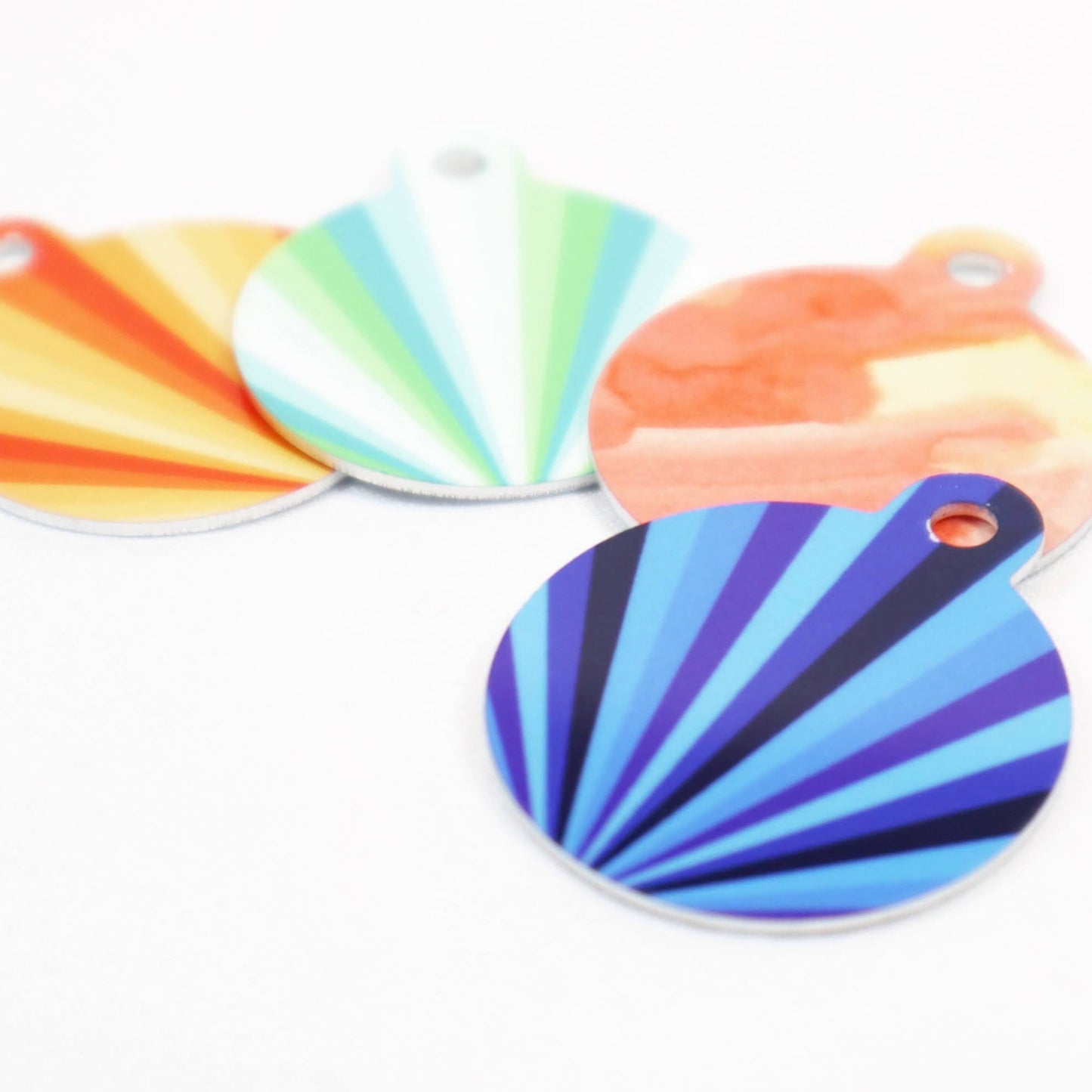 Colourful personalised dog ID tags - Round